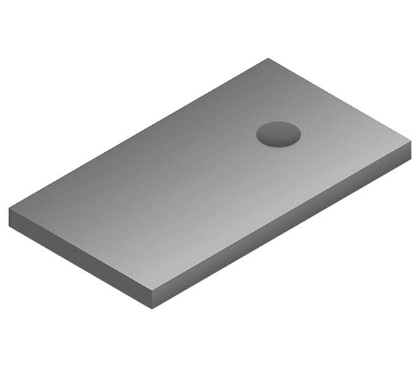 Aluminium-Adapterblech für M12 Stockschrauben